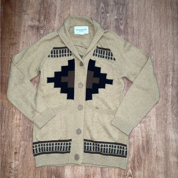 Women’s Obey Los Lobos Eclipse Cardigan Sweater Alpaca Blend Wolf Design Medium - Picture 1 of 12